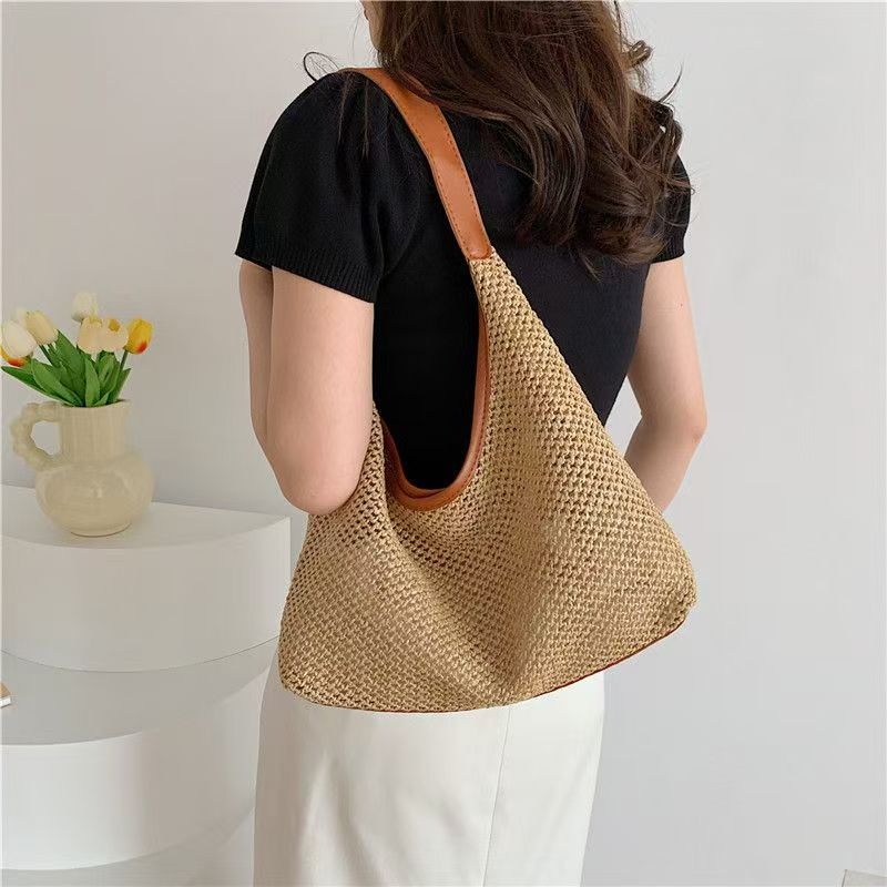 Zouveré™ Amalfi Woven Hobo - Hand-Knitted Summer Shoulder Bag