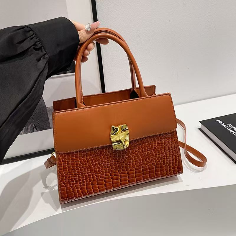 Zouveré™ Signature Croc-Embossed Satchel - Luxury Leather