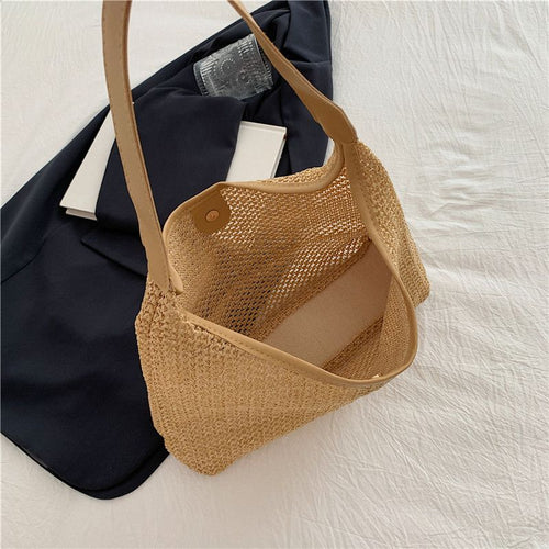 Zouveré™ Amalfi Woven Hobo - Hand-Knitted Summer Shoulder Bag