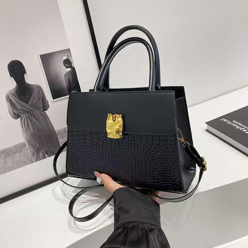 Zouveré™ Signature Croc-Embossed Satchel - Luxury Leather